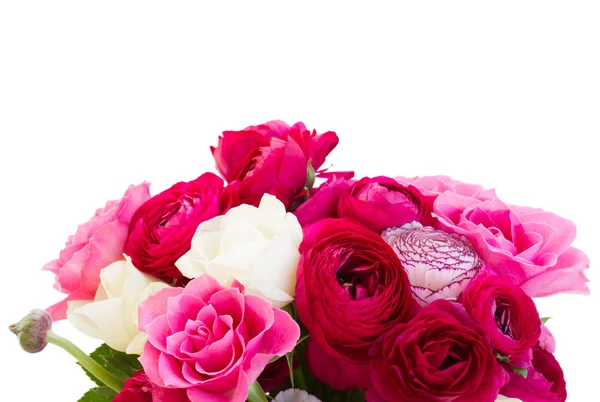 Букет розовых цветков ранункула — стоковое фото