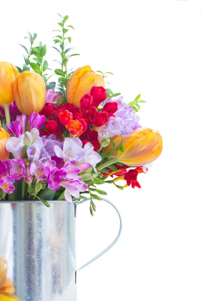 Freesia e tulipa flores — Fotografia de Stock