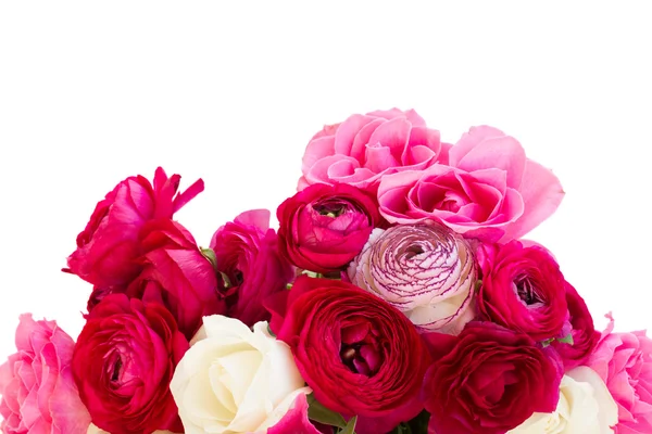 Mazzo di fiori di ranuncolo rosa — Foto Stock