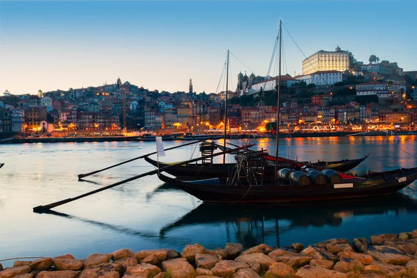 Nachtszene von porto, portugal — Stockfoto