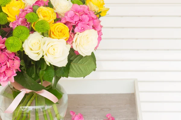 Квітів рожеві hortensia — стокове фото