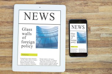 modern computer devices with news site