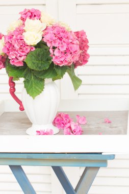 pembe HORTENSIA çiçek