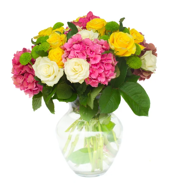 Pink  hortensia flowers — Stock Photo, Image