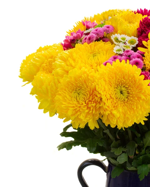 노란색, 빨간색 및 분홍색 엄마 꽃 — 스톡 사진