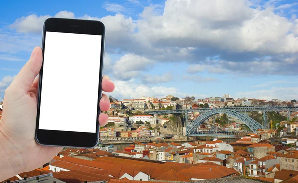 Koncept cestování s staré město Porto, Portugalsko — Stock fotografie