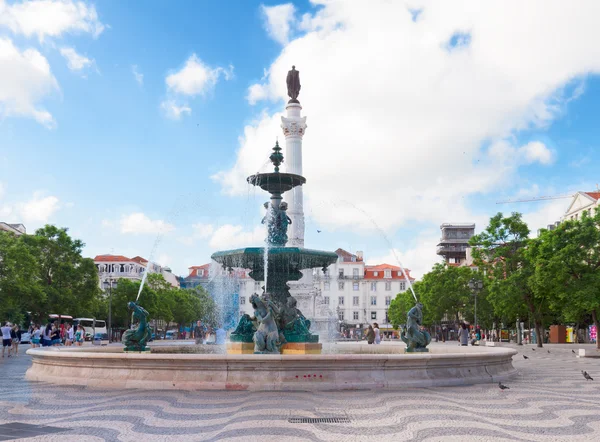 Площадь Россио, Лиссабон — стоковое фото