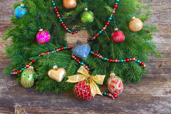 Christmas wreath with cones — Stock Photo, Image