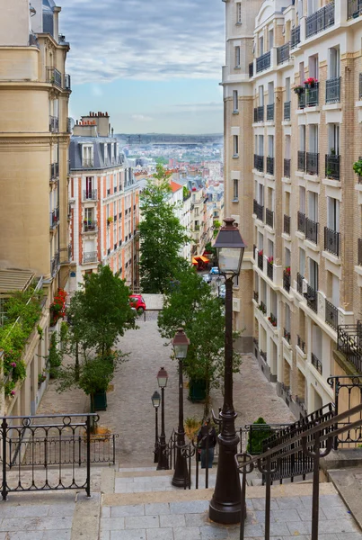 Monmartre street, Paris, France — Stock Photo, Image