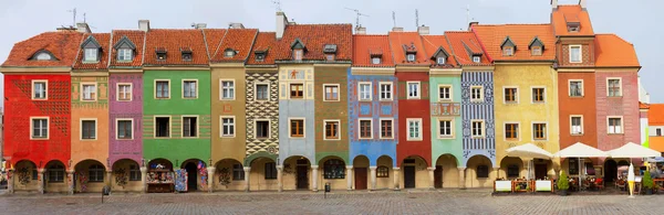Crooked medieval houses , Poznan, Poland — Stock Photo, Image