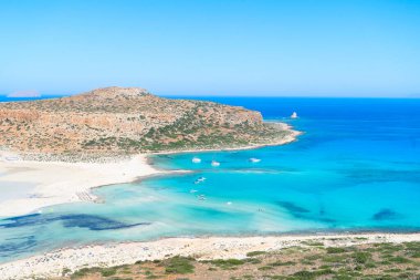 Balos sahilinin güzel doğası, Girit Yunanistan, ahenkli