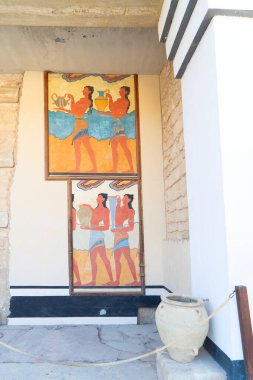 ünlüsü Knossos Sarayı Girit, Yunanistan, antik ruines'den deatil