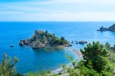 Taormina plajı, Sicilya, İtalya