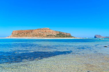 Balos sahilinin güzel doğası, Girit Yunanistan, ahenkli