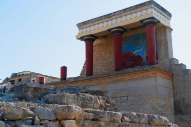 ünlüsü Knossos Sarayı Girit, Yunanistan, antik ruines'den deatil