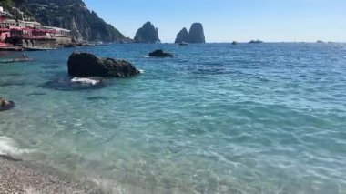 Marina Piccola Körfezi Rıhtımı, Capri Adası, İtalya