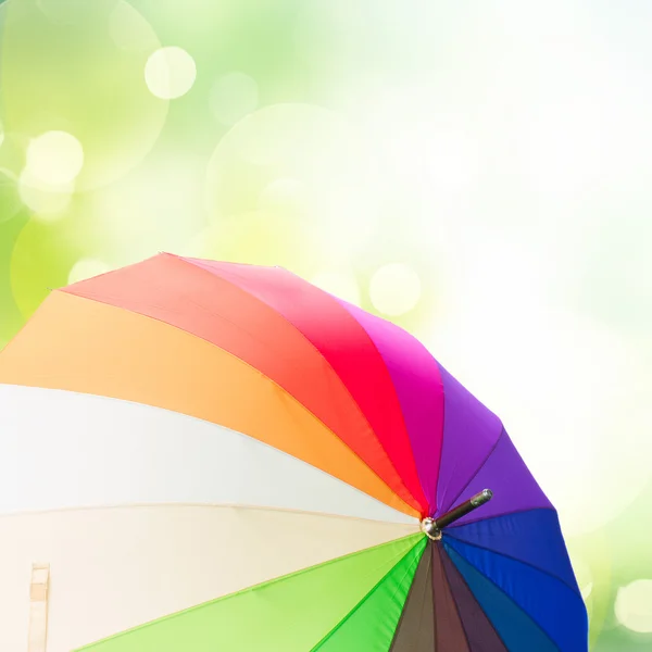 Open rainbow umbrellas — Stock Photo, Image