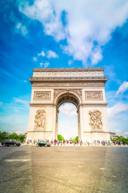 Arc de Triomphe Landmark görünümü, Paris, Fransa