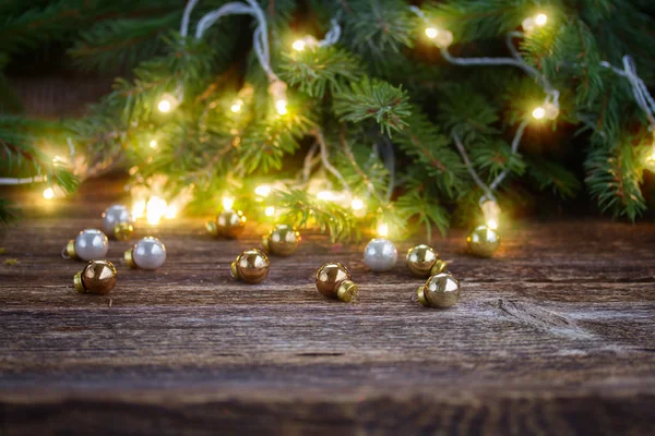 Sfondo di Natale con luci — Foto Stock