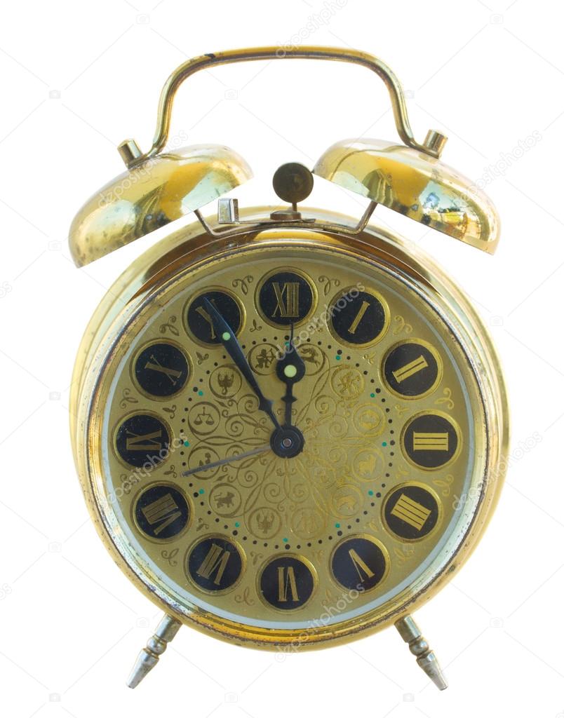 antique golden clock