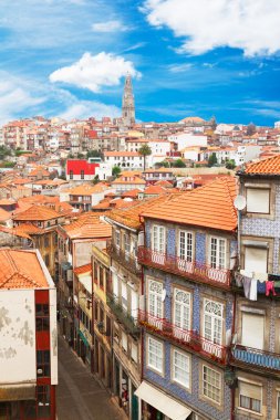 şehrin, porto tarihi kesiminde eski evleri