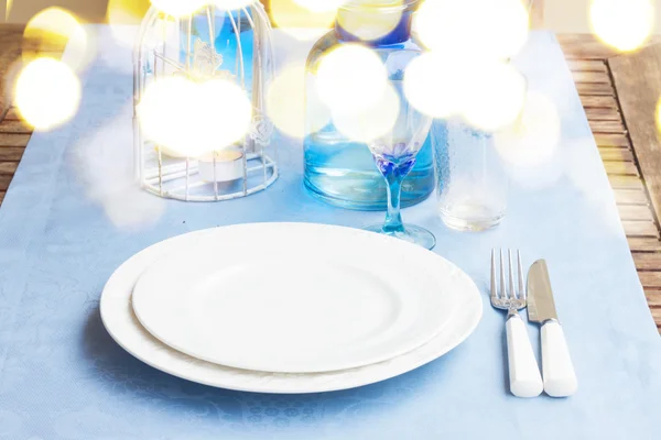 Tableware in blue colors — Stock Photo, Image
