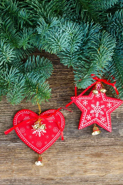 Ramas de árboles perennes frescas de navidad — Foto de Stock