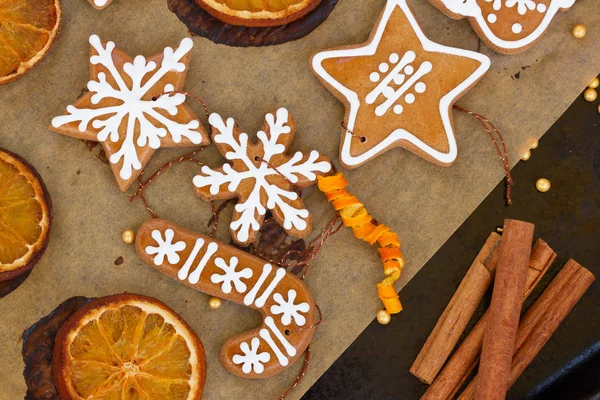 Christmas gingerbread cookies — Stock Photo, Image