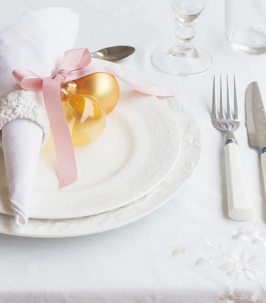 Conjunto de utensílios de mesa para o Natal — Fotografia de Stock