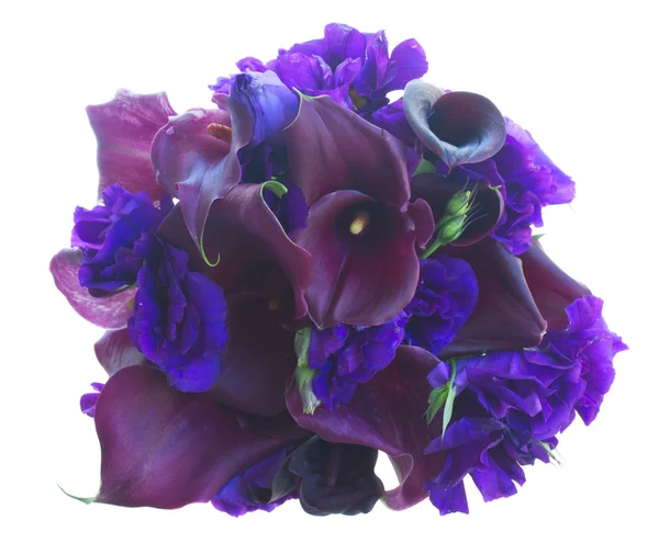 Calla lilly και eustoma λουλούδια — Φωτογραφία Αρχείου