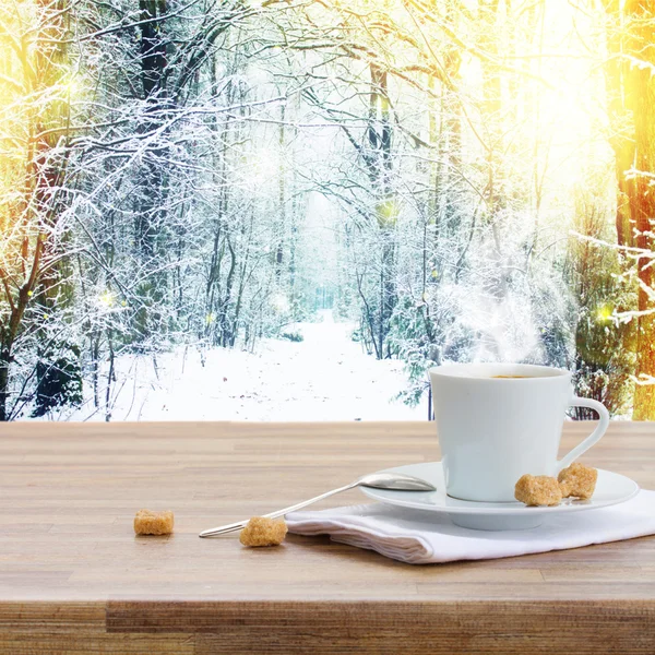 冬のコーヒー カップ — ストック写真