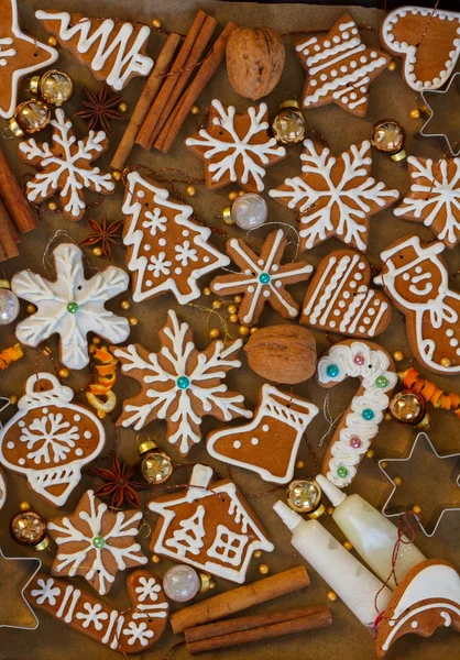 Christmas gingerbread cookies — Stock Photo, Image