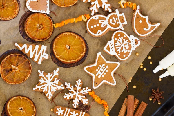 Christmas gingerbread cookies — Stock Photo, Image