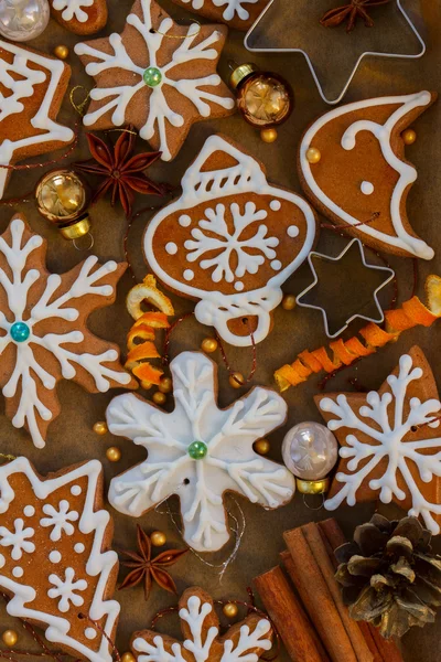 Christmas gingerbread cookies — Stock Photo, Image