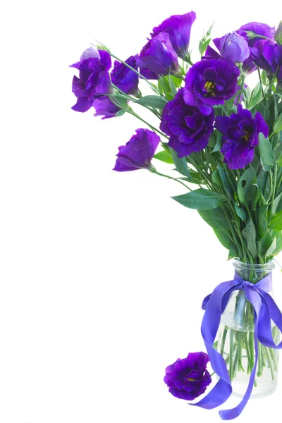 Boeket van violet eustoma bloemen — Stockfoto