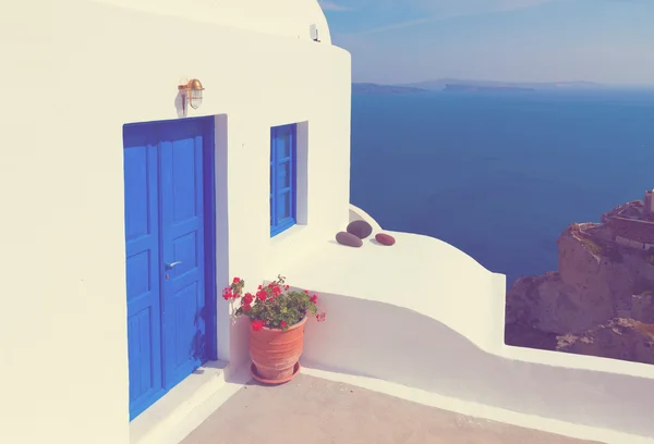 Hermosos detalles de la isla de Santorini, Grecia — Foto de Stock