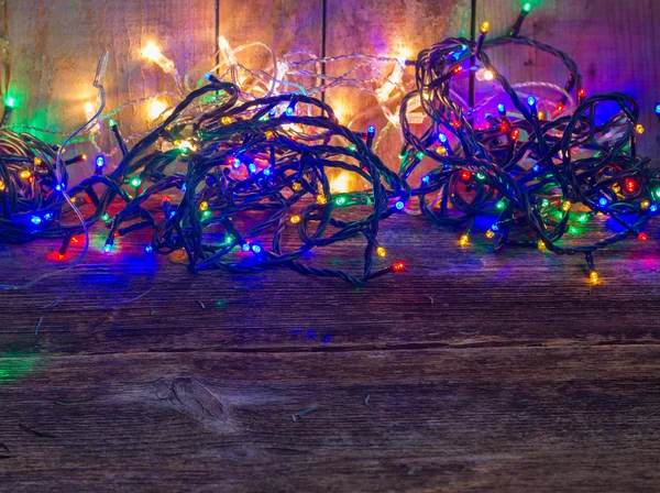 Christmas multicolored lights — Stock Photo, Image