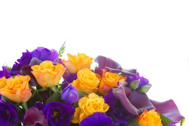 Calla Lily ve eustoma çiçekler
