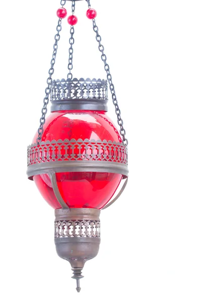 Красная восточная лампа — стоковое фото