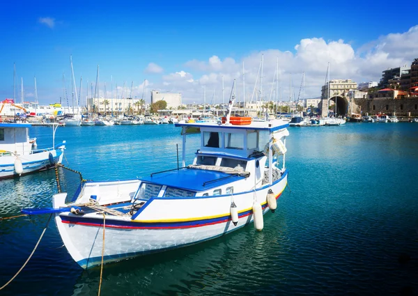 Antigo porto de Heraklion, Creta, Grécia — Fotografia de Stock