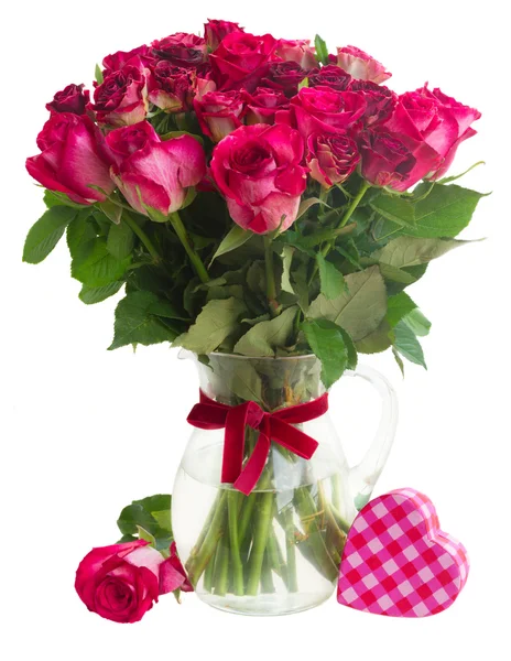 Border of red and pink roses — Stock Photo, Image