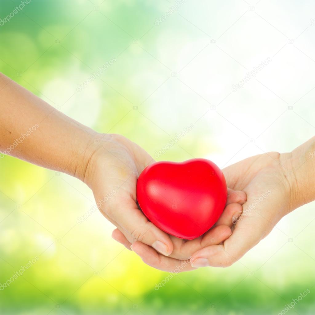 hands holding red heart