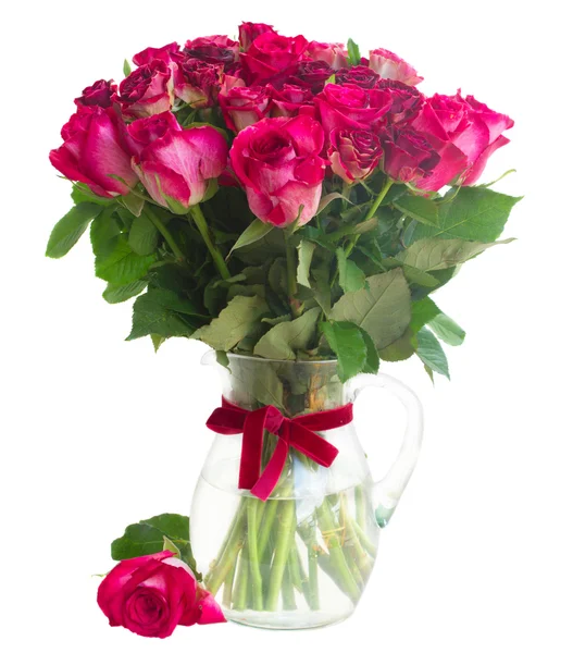 Border of red and pink roses — Stock Photo, Image