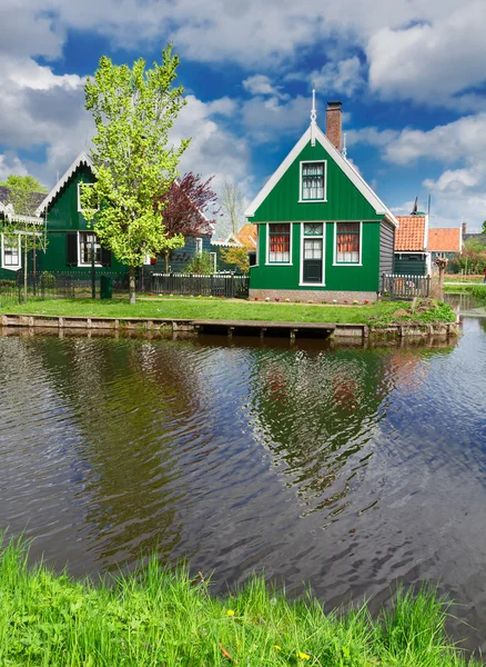 Stare domy zaanse schans, Holandia — Zdjęcie stockowe