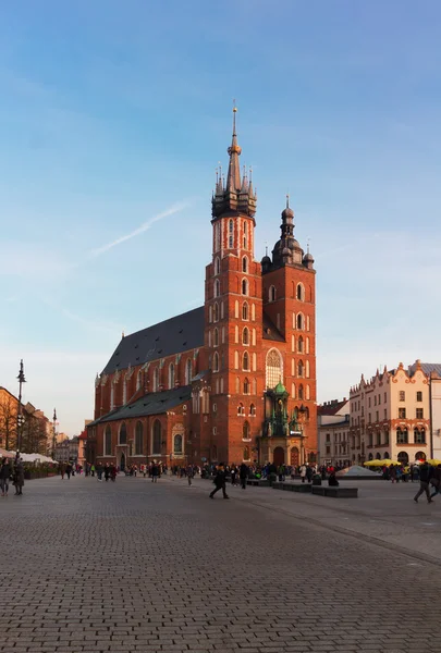 St. Marys bazilika, Krakow Polsko — Stock fotografie