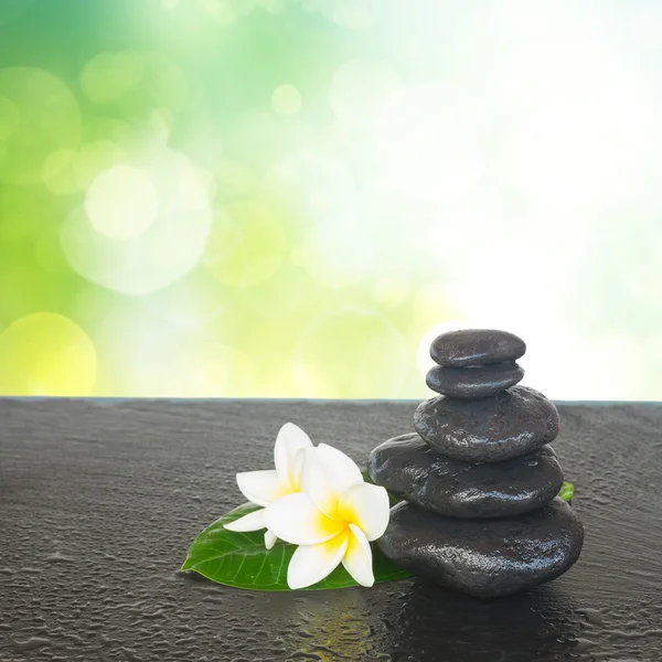 Black zen stones — Stock Photo, Image