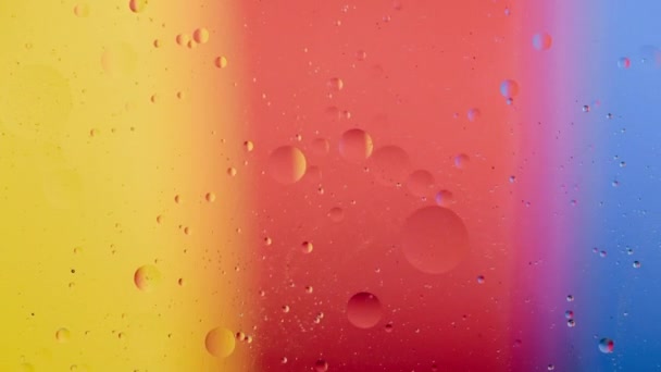 Космічна Абстракція Бульбашки Нафти Тлі Кольорового Градієнта Висока Якість Відео — стокове відео
