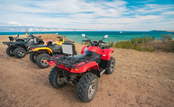 VTT sur la plage — Photo