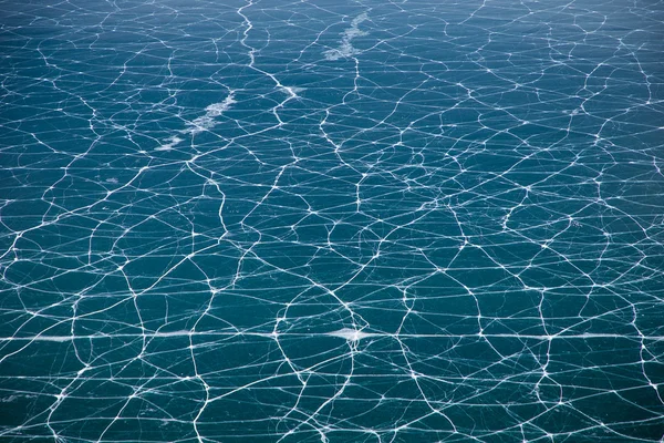 Cracks in the ice. — Stock Photo, Image