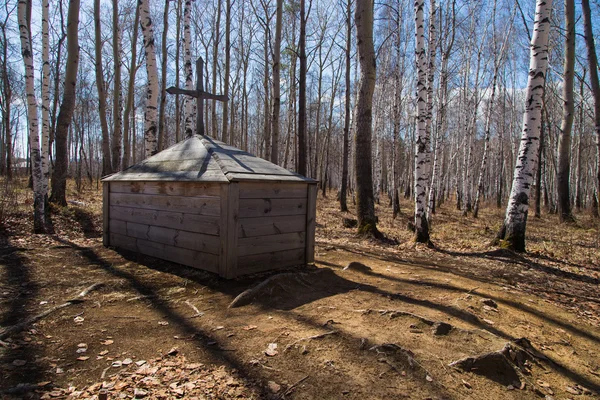 Le tombeau en bois des anciens — Photo